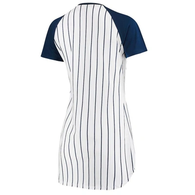 Shop Concepts Sport White New York Yankees Vigor Pinstripe Nightshirt