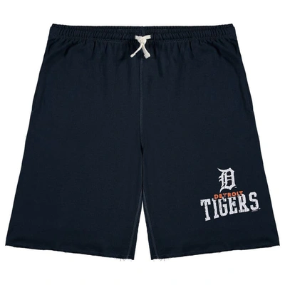 Shop Profile Navy Detroit Tigers Big & Tall French Terry Shorts