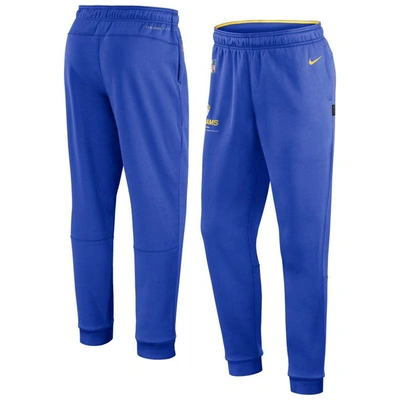 Shop Nike Royal Los Angeles Rams Sideline Logo Performance Pants