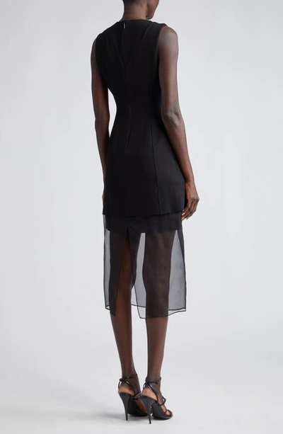 Shop Jason Wu Collection Sleeveless Interlock Jersey Midi Sheath Dress In Black