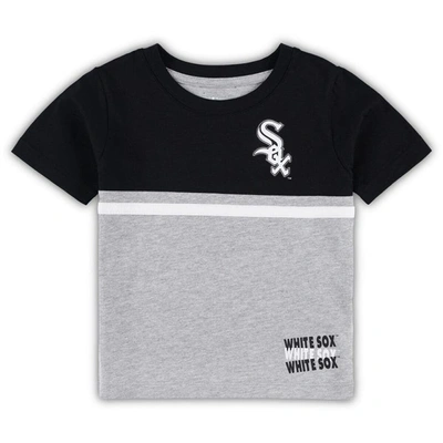 Shop Outerstuff Toddler Black/white Chicago White Sox Batters Box T-shirt & Pants Set