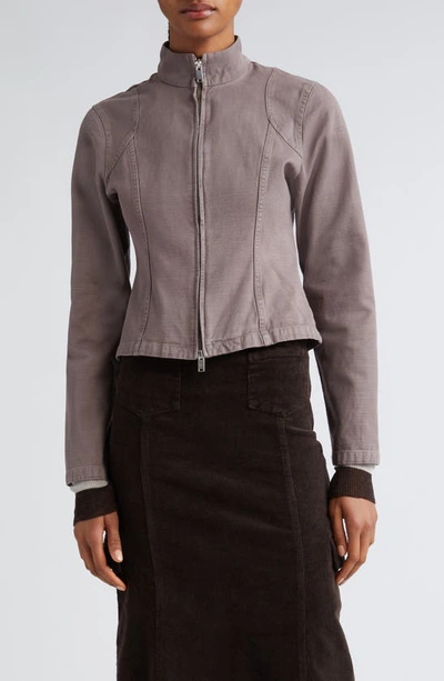 Shop Paloma Wool Tzar Fitted Cotton Crop Jacket In Brown