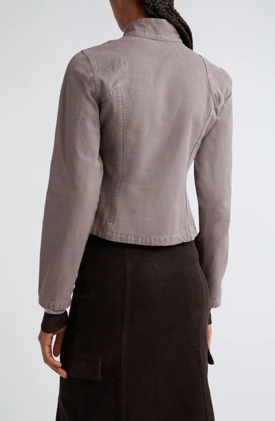 Shop Paloma Wool Tzar Fitted Cotton Crop Jacket In Brown