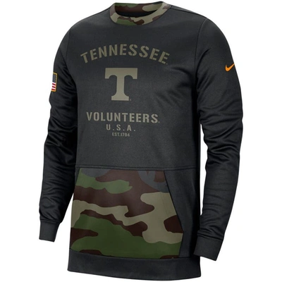 Shop Nike Black/camo Tennessee Volunteers Military Appreciation Performance Pullover Sweatshirt