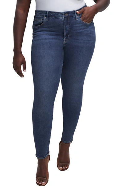 Shop Good American Good Legs Skinny Jeans In Blue 004