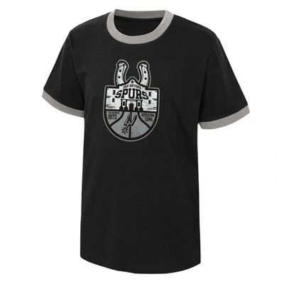 Shop Outerstuff Youth Black San Antonio Spurs Hoop City Hometown Ringer T-shirt