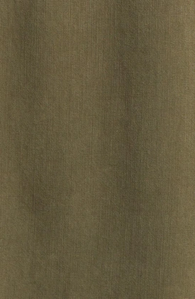Caslon Utility Short Sleeve Zip Front Shirtdress In Olive Sarma