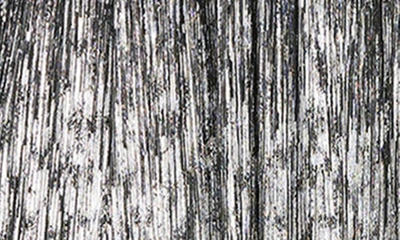 Dress The Population Cia Metallic Long Sleeve Dress In Black-silver