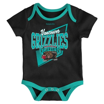 Shop Mitchell & Ness Infant  Black/turquoise Vancouver Grizzlies Hardwood Classics Bodysuits & Cuffed Knit