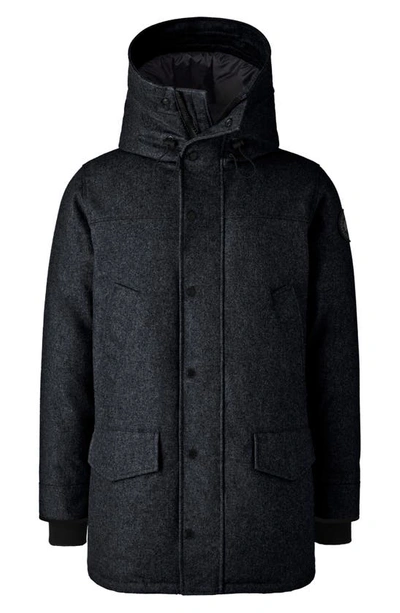 Shop Canada Goose Langford Windproof 625-fill Power Wool Blend Parka In Atlantic Navy Melange