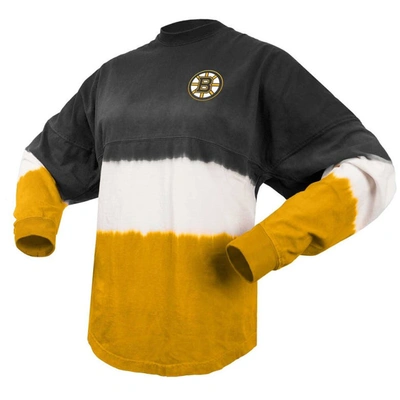 Shop Spirit Jersey Fanatics Branded Black/gold Boston Bruins Ombre Long Sleeve T-shirt