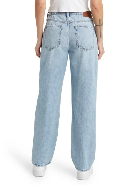 Shop Hidden Jeans Ripped High Waist Straight Leg Jeans In Light Wash