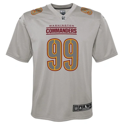 Shop Nike Youth  Chase Young Gray Washington Commanders Atmosphere Fashion Game Jersey