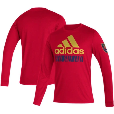 Shop Adidas Originals Adidas Red Real Salt Lake Vintage Performance Long Sleeve T-shirt