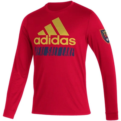 Shop Adidas Originals Adidas Red Real Salt Lake Vintage Performance Long Sleeve T-shirt