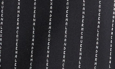 Shop Alexander Mcqueen Logo Stripe Wool Sports Coat In Black White