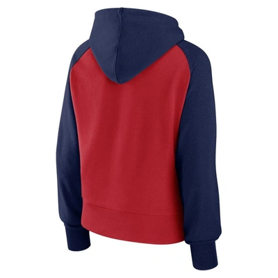 Shop Fanatics Branded Navy/red Boston Red Sox Pop Fly Pullover Hoodie