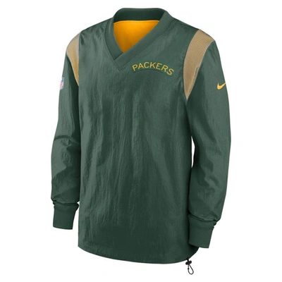 Shop Nike Green Green Bay Packers Sideline Team Id Reversible Pullover Windshirt