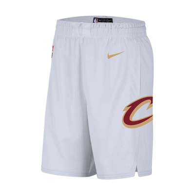 Shop Nike White 2019/20 Cleveland Cavaliers Icon Edition Swingman Shorts