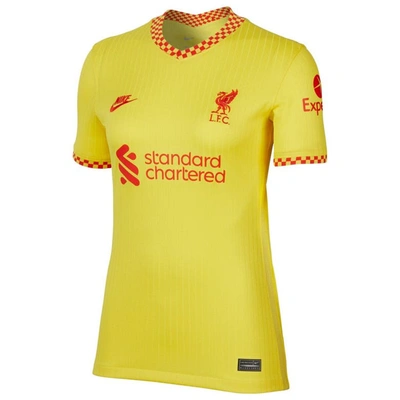 Shop Nike Yellow Liverpool 2021/22 Third Breathe Stadium Jersey