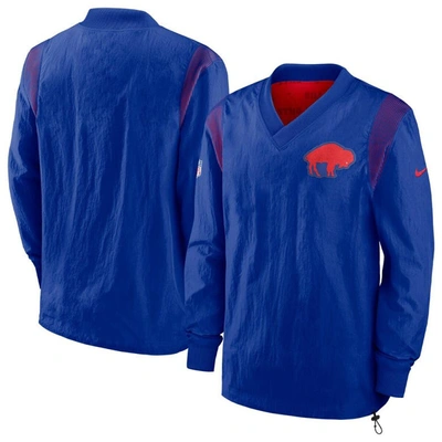 Shop Nike Royal Buffalo Bills Sideline Team Id Reversible Pullover Windshirt