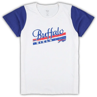 Shop Concepts Sport White/royal Buffalo Bills Plus Size Downfield T-shirt & Shorts Sleep Set