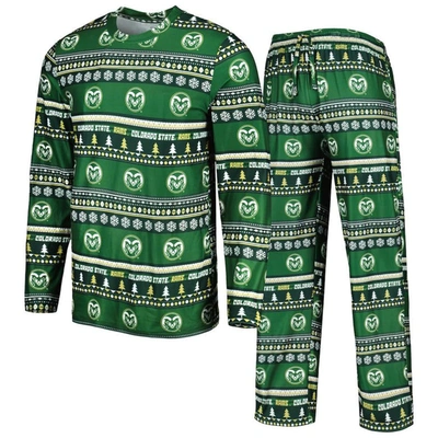 Shop Concepts Sport Green Colorado State Rams Swivel Long Sleeve T-shirt & Pants Sleep Set