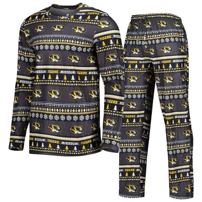 Shop Concepts Sport Black Missouri Tigers Swivel Long Sleeve T-shirt & Pants Sleep Set