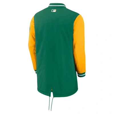 Shop Nike Green Oakland Athletics Authentic Collection Dugout Performance Full-zip Jacket