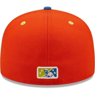 Shop New Era Orange/blue Calaveras De West Michigan Copa De La Diversion 59fifty Fitted Hat