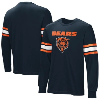Shop Nfl Navy Chicago Bears Hands Off Long Sleeve Adaptive T-shirt