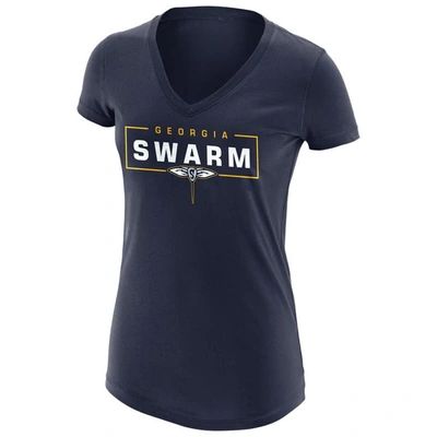 Shop Adpro Sports Navy Georgia Swarm V-neck Primary Logo T-shirt