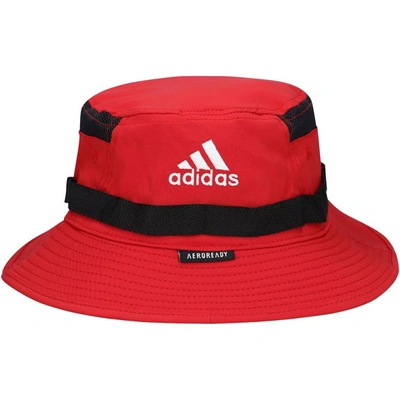 Shop Adidas Originals Adidas Red Nc State Wolfpack 2021 Sideline Aeroready Bucket Hat