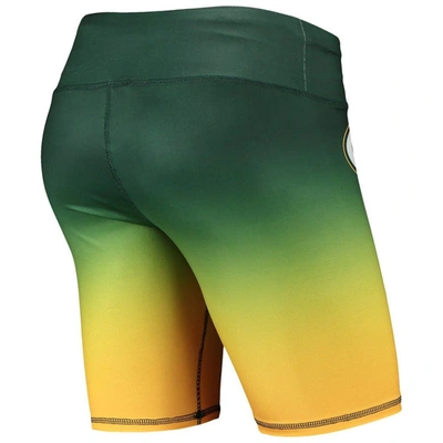 Shop Foco Green Green Bay Packers Gradient Biker Shorts
