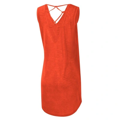Shop G-iii 4her By Carl Banks Orange Clemson Tigers Game Time Burnout Cover-up V-neck Dress