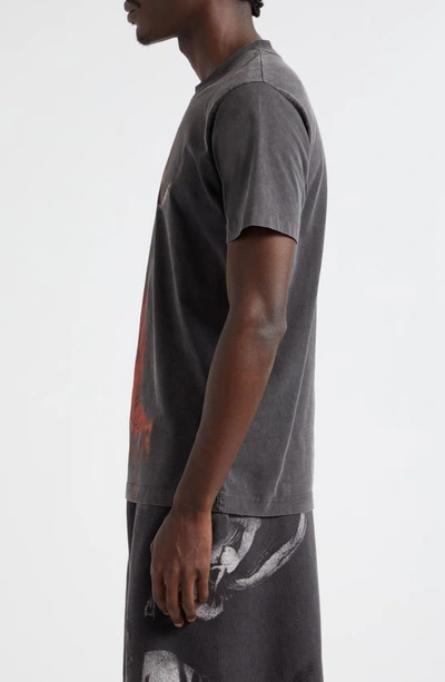 Shop Off-white Matthew Slim Fit Cotton Graphic T-shirt In Black Multi