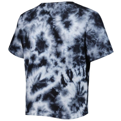 Shop Zoozatz Black Oklahoma Sooners Cloud-dye Cropped T-shirt