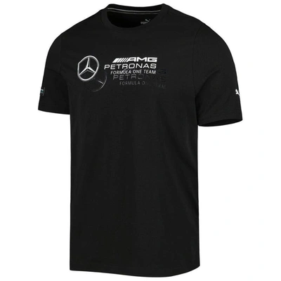 Shop Puma Black Mercedes-amg Petronas F1 Team 2023 Logo T-shirt