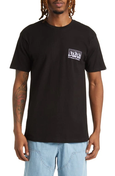 Shop Vans Grid Cotton Graphic T-shirt In Black