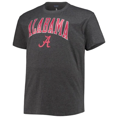 Shop Champion Gray Alabama Crimson Tide Big & Tall Arch Over Wordmark T-shirt
