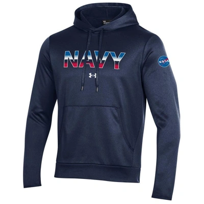 Shop Under Armour Navy Navy Midshipmen 2022 Special Games Nasa Pullover Hoodie