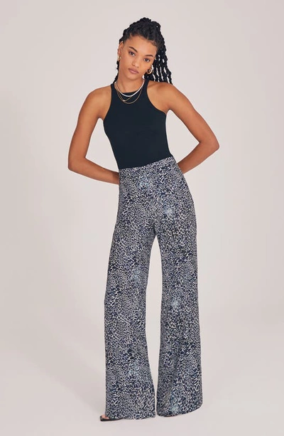 Favorite Daughter The Friday High Waist Wide Leg Pants In Cheetah Print - Bl