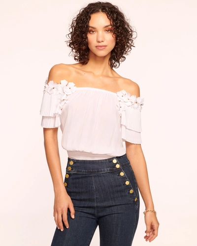 Shop Ramy Brook Braelynn Off-the-shoulder Top In Ivory