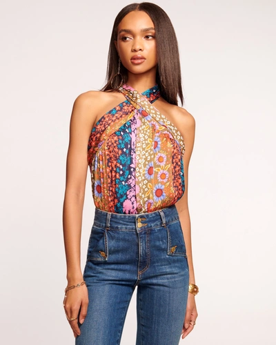 Shop Ramy Brook Charli High Neck Tank Top In Boho Floral