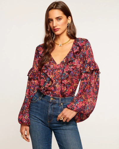 Shop Ramy Brook Lana Long Sleeve Blouse In French Floral
