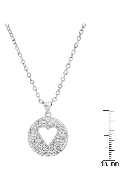 Shop Hmy Jewelry 18k White Gold Plated Crystal Heart Necklace In Yellow