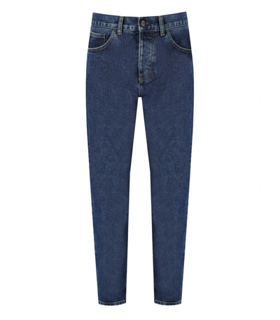 Shop Carhartt Wip  Newel Bleu Stone Washed Jeans In Blue