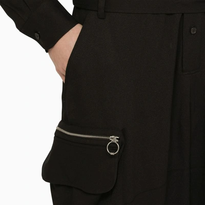Shop Dsquared2 Silk-blend Jumpsuit In Black