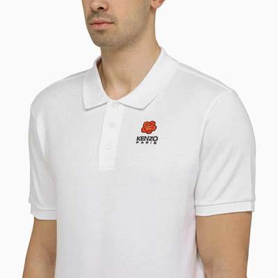 Shop Kenzo Short-sleeved Polo Shirt With Logo In White