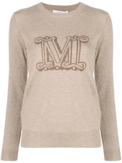 Shop Max Mara Sweaters In Beige Rosa